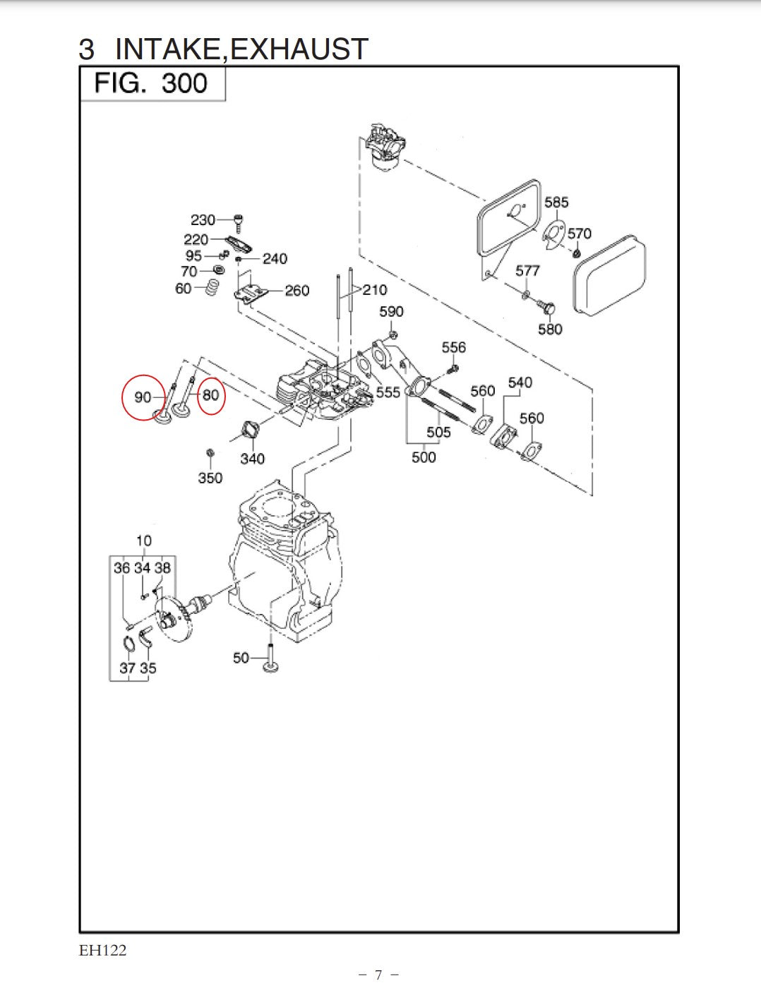 Kit Valvulas Escape Admision Motor Robin Eh12 Compactadora